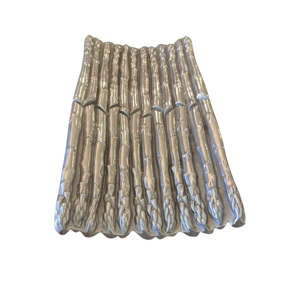 Wilton Co RWP Aluminum Pewter Footed Asparagus Serving Platter Tray